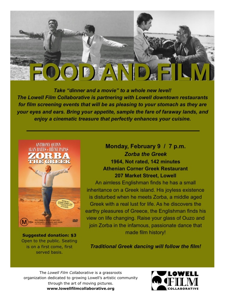 Join us for "Food & Film" at the Athenian Corner!